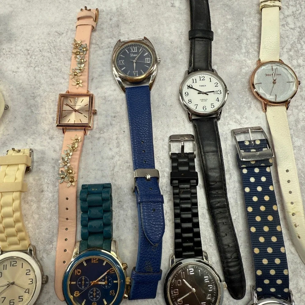 Bundle of 9 Watches Untested‎ - TimeX, Juicy Couture, Accutime, Xhilaration